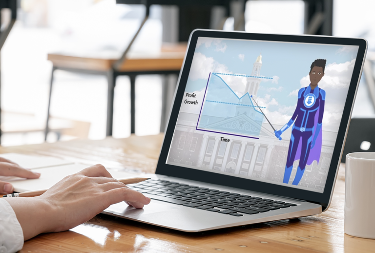 A laptop screen showing a screenshot of Citation Canada, formerly HRdownloads', immersive training.