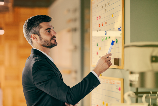 An employee is planning their organization's health and safety calendar