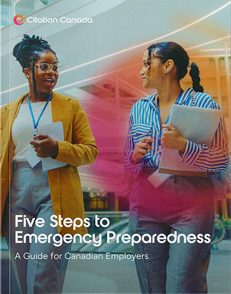 The cover page of Citation Canada's Emergency Preparation Guide for Employers