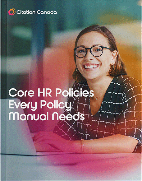 The cover page for Citation Canada's Core HR Policies Guide