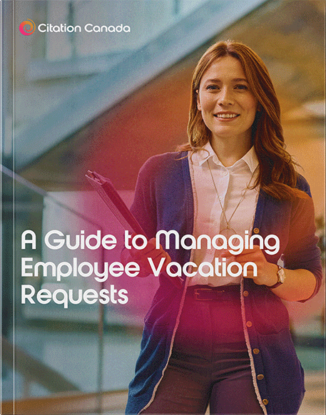 The cover page for Citation Canada's Guide to Managing Employee Vacation Requests