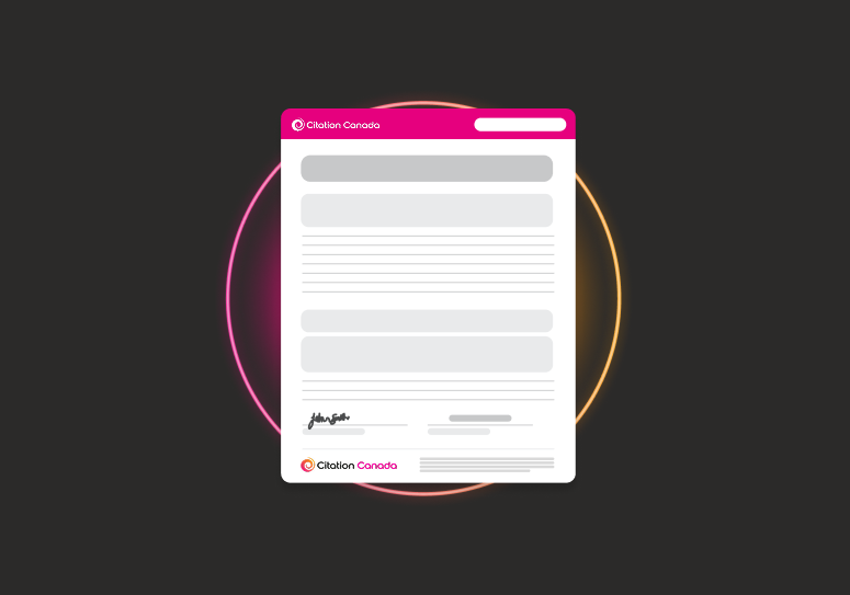 An icon of an HR policy on a black background