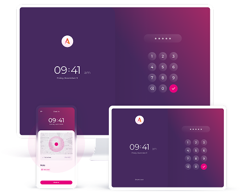 Employee time tracking screen showing hours worked in Atlas Scheduling