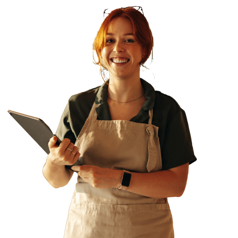 Manager uses tablet to access Atlas Scheduling