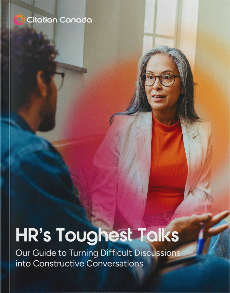 The cover page for HR's Toughest Talks Guide
