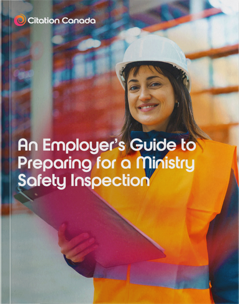 The cover page for An Employer's Guide to Preparing for a Ministry Safety Inspection