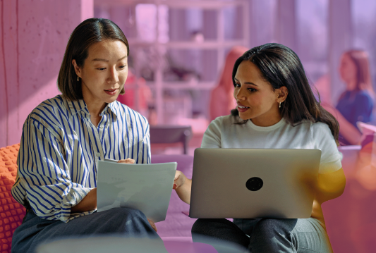 Two employees are avoiding a difficult conversation